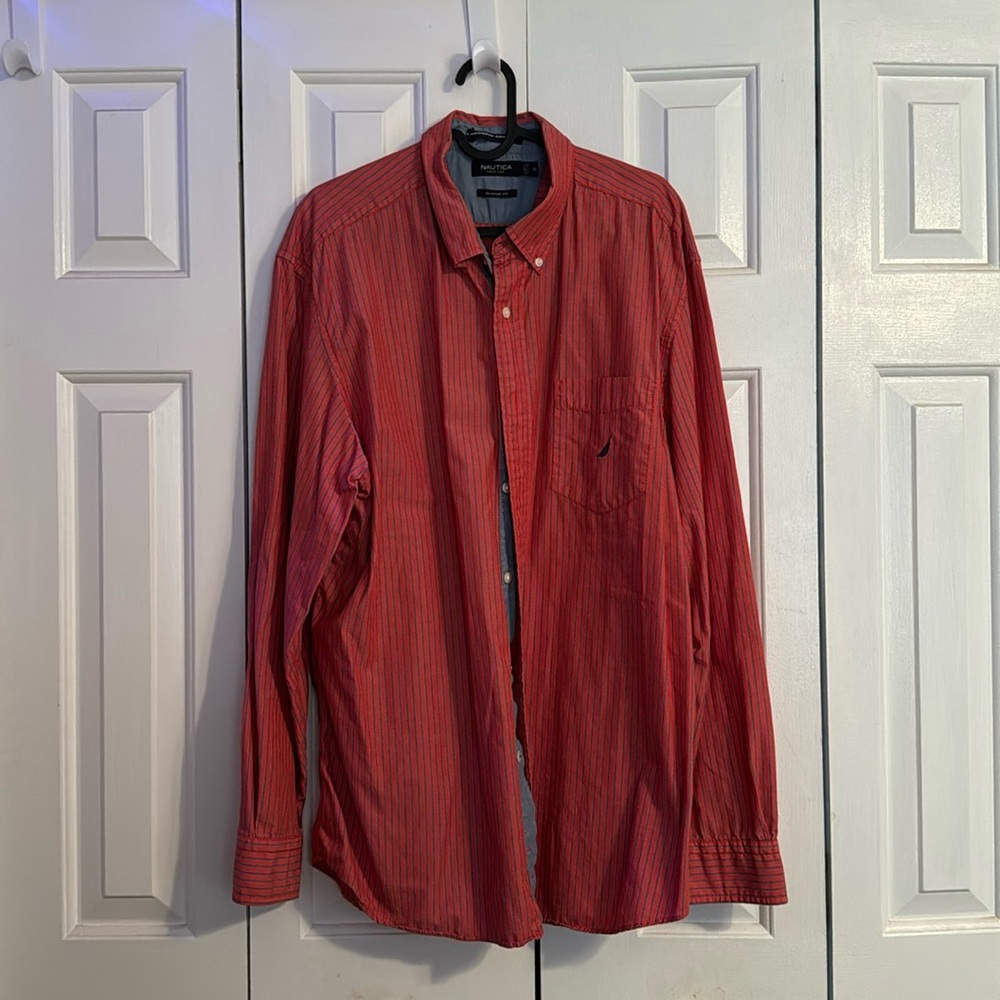 Nautica striped long sleeve button down